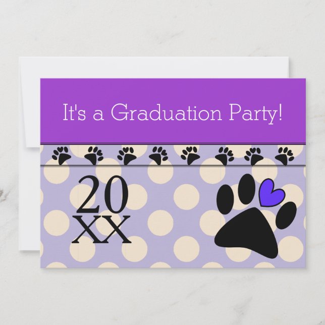 Vet Tech Graduation Invitations Purple (Front)