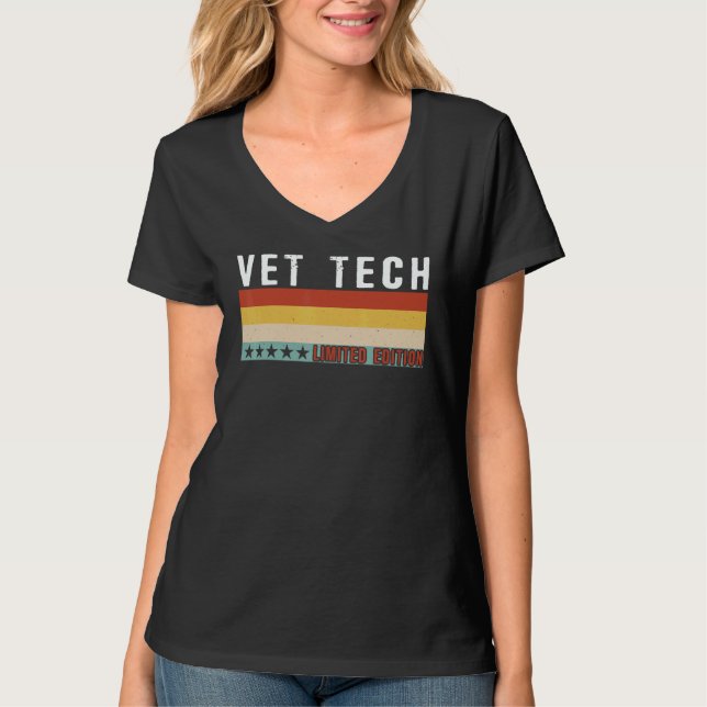 Vet Tech Job Title Profession Worker Appreciation  T-Shirt (Front)
