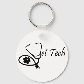 Vet Tech Keychain by Vettechstuff at Zazzle