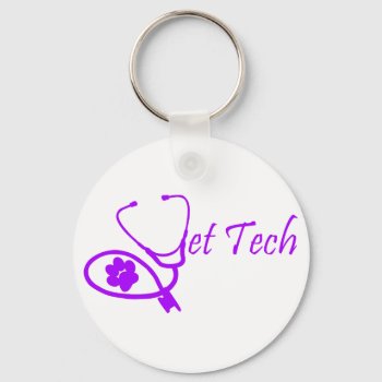 Vet Tech Keychain by Vettechstuff at Zazzle