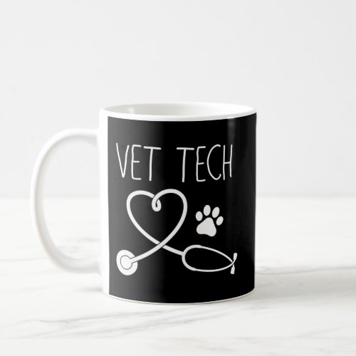 Vet Tech Love Animal Love Care Paw Print Coffee Mug