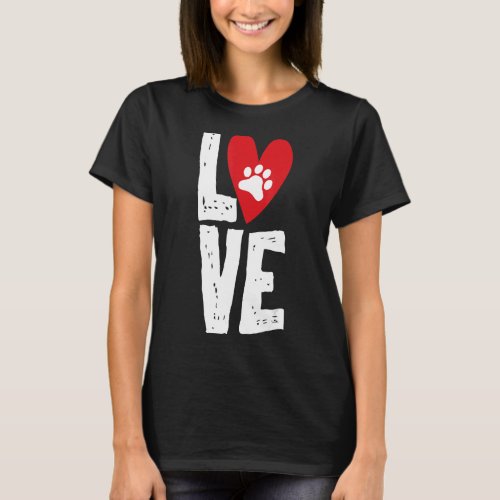 Vet Tech Love Graphic Print for Unisex Veterinaria T_Shirt