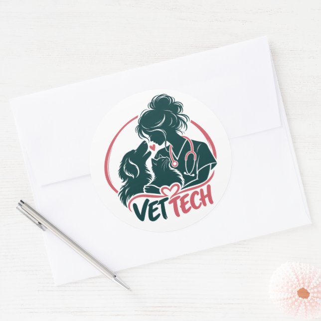 Vet Tech Love Sticker (Envelope)