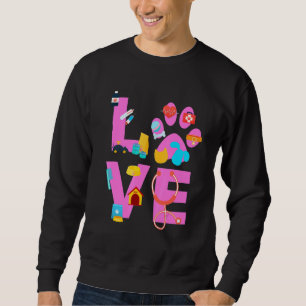 Vet Tech Love Veterinary Technician 3 Sweatshirt