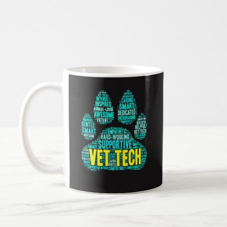 Vet Tech Mug - Cool Word Cloud For Veterinarians