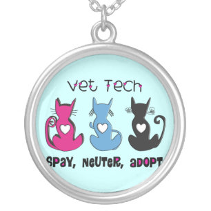 Vet Tech Necklace Sterling Silver