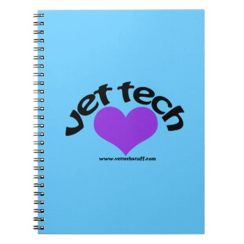 Vet Tech Notebook Blue by Vettechstuff at Zazzle