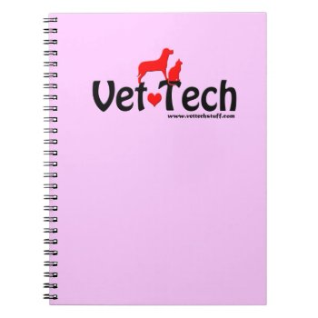 Vet Tech Notebook Soft Pink by Vettechstuff at Zazzle