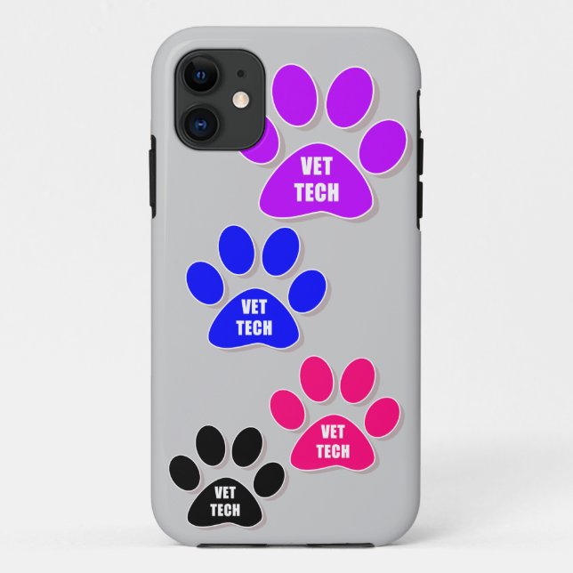 VET TECH PAW PHONE CASE (Back)