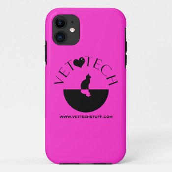 Vet Tech Phone Case Hot Pink by Vettechstuff at Zazzle