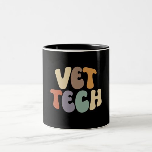 Vet Tech Proud Career Profession Two_Tone Coffee Mug