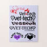 vet tech puzzle gift<br><div class="desc">purple puzzle for vet techs</div>