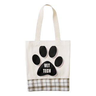 vet tech tote plaid