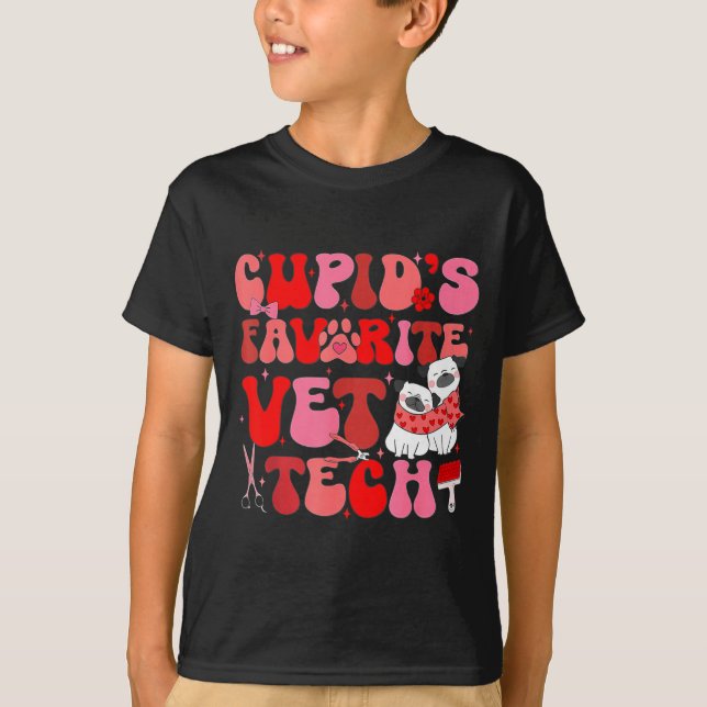 Vet Tech Valentines Day Veterinary Vet Student Vet T-Shirt (Front)