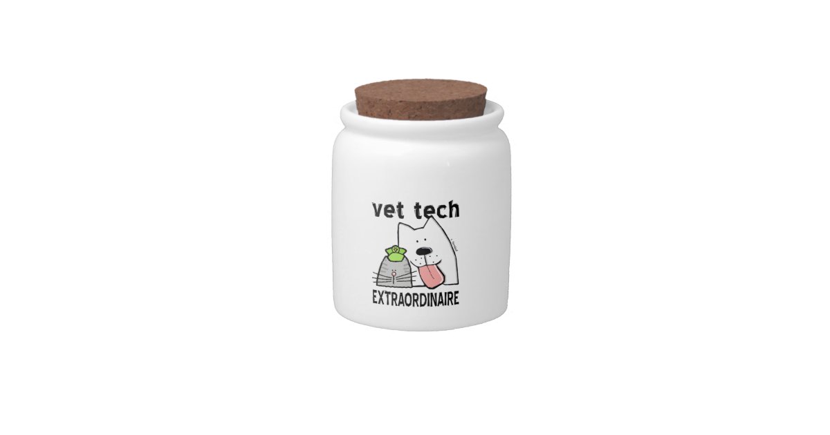 vet+tech vet+tech+gifts vet+tech+gear veterinary+t candy jar Zazzle