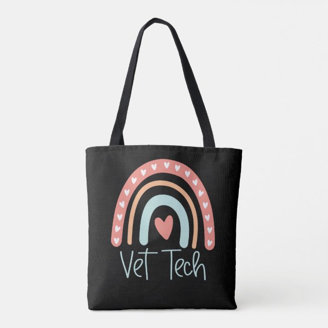 Vet Tech Veterinary Technician Gift Graduation Tote Bag (Back)