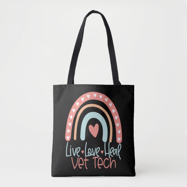 Vet Tech Veterinary Technician Gift Tote Bag (Front)