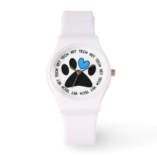 Vet Tech Watch Cat and Dog Paw Design