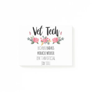 Vet Tech Week Hero Desk Reminder Post-it Notes