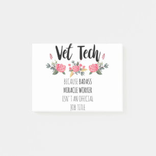 Vet Tech Week Hero Desk Reminder Post-it Notes