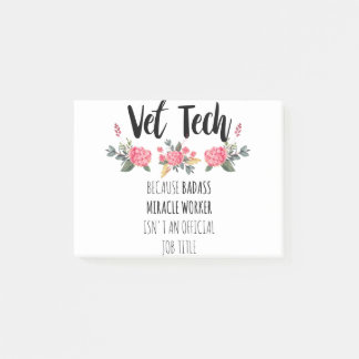 Vet Tech Week Hero Desk Reminder Post-it Notes