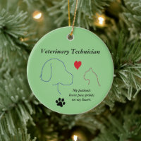 Vet Technician - Paw Prints on My Heart #2 Green C