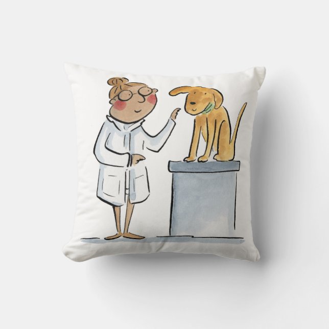 Vet Throw Pillow (Front)