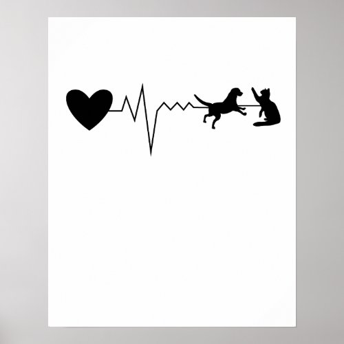 Vet Veterinarian Heartbeat Pulse Poster