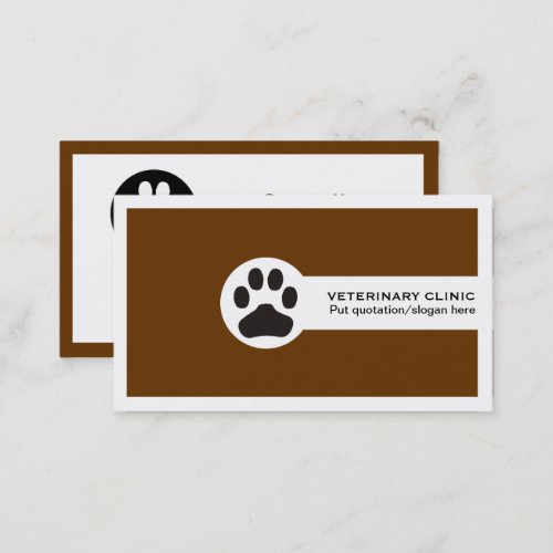 VetVeterinary Clinic minimalist business cards