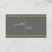 Vet/Veterinary Clinic paw olive green eye-catching Business Card (Back)