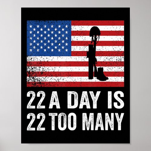 Veteran 22 Day Suicide Awareness PTSD Veteran Live Poster
