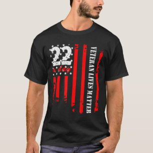 Veteran 22 Day Veteran Lives Suicide Awareness Pts T-Shirt