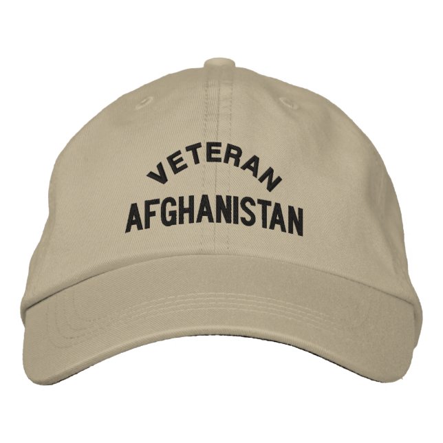 VETERAN, AFGHANISTAN EMBROIDERED BASEBALL HAT (Front)
