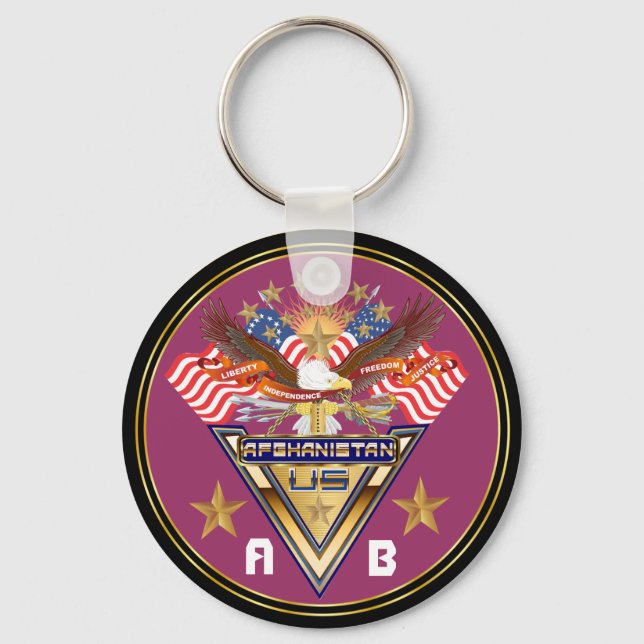 Veteran All Afghanistan New View notes please Keychain (Front)