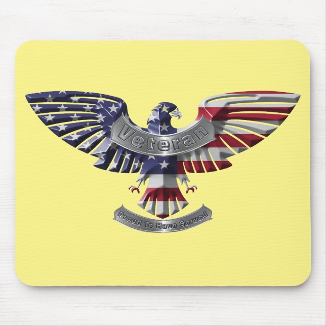 Veteran American Eagle “Proud To Have Served” Mouse Pad (Front)