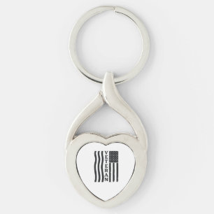Veteran American Flag Vintage Vector Shirt Design_ Keychain