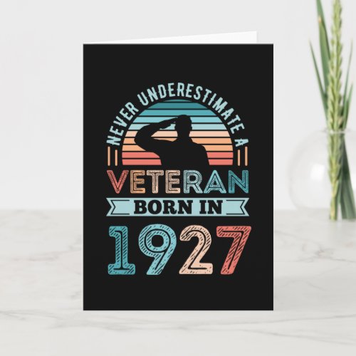 Veteran born 1927 100th Birthday Military Gift Card