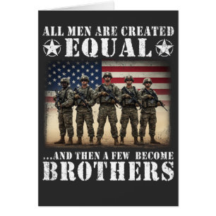 Veteran Brothers Military Brotherhood Patriotic Cards