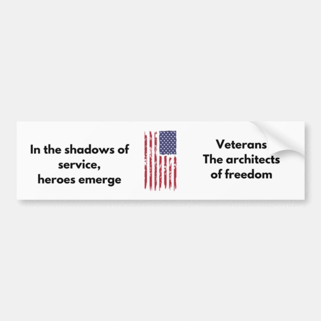 Veteran Bumper Sticker - Architect of Freedom (Front)