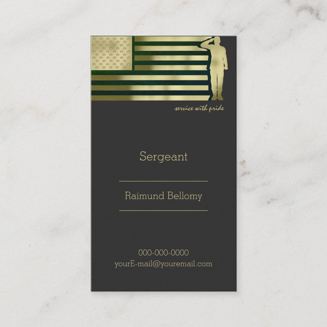 Veteran Business Card | Zazzle