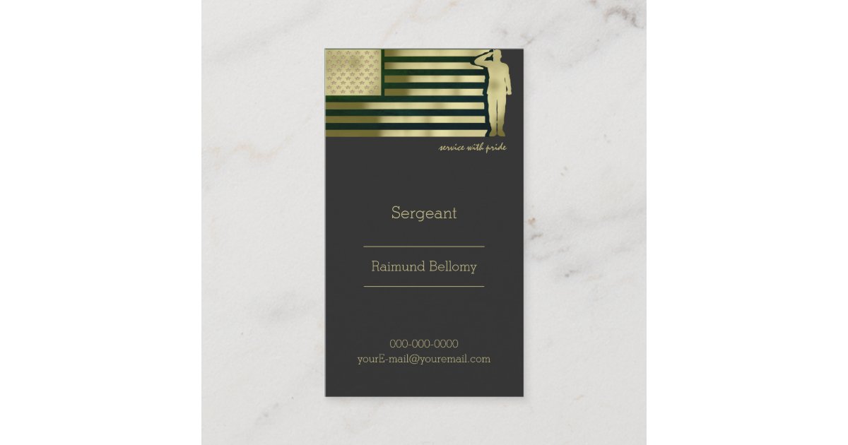 Veteran Business Card | Zazzle