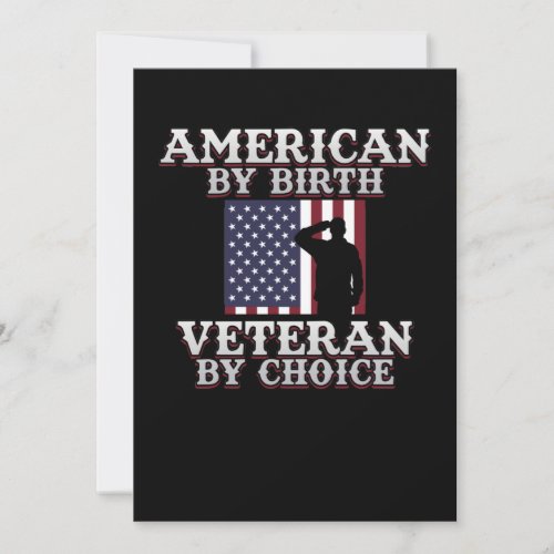 Veteran By Choice Happy Veterans Day Support Thank You Card