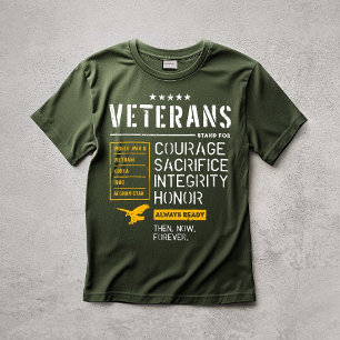 Veteran Courage Sacrifice Integrity Honor T-Shirt