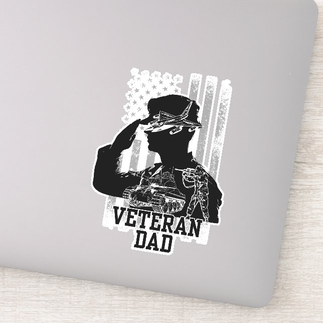 Veteran Dad Sticker (Detail)