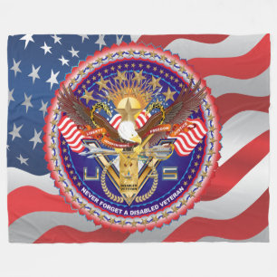 Veteran DAV Disabled American Veteran View about Fleece Blanket