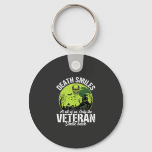 Veteran Death Smiles Halloween Design_1 Keychain