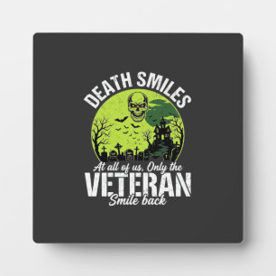 Veteran Death Smiles Halloween Design_1 Plaque