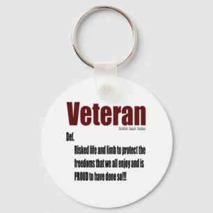 Veteran Definition Keychain