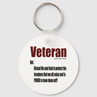 Veteran Definition Keychain