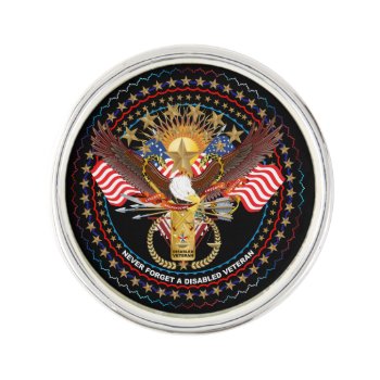 Veteran Disabled Important View About Design Below Lapel Pin by DAEVEGAS at Zazzle